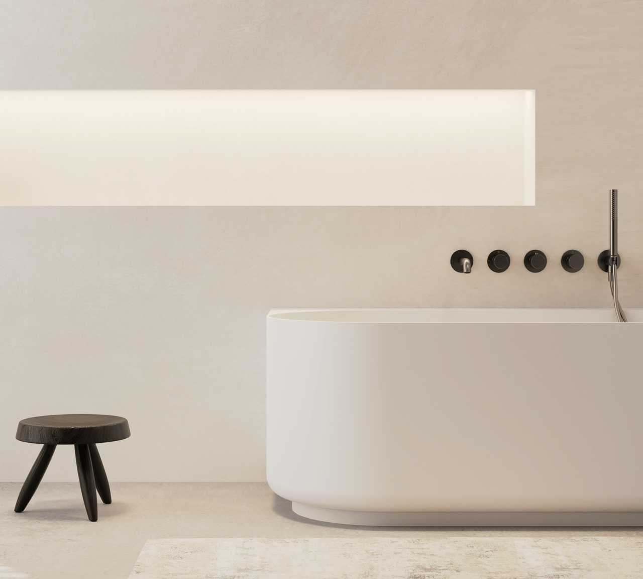 Balmani Scala 2-Personen-Eckbadewanne: rechts, 175 x 80 cm, Solid Surface, Weiß matt