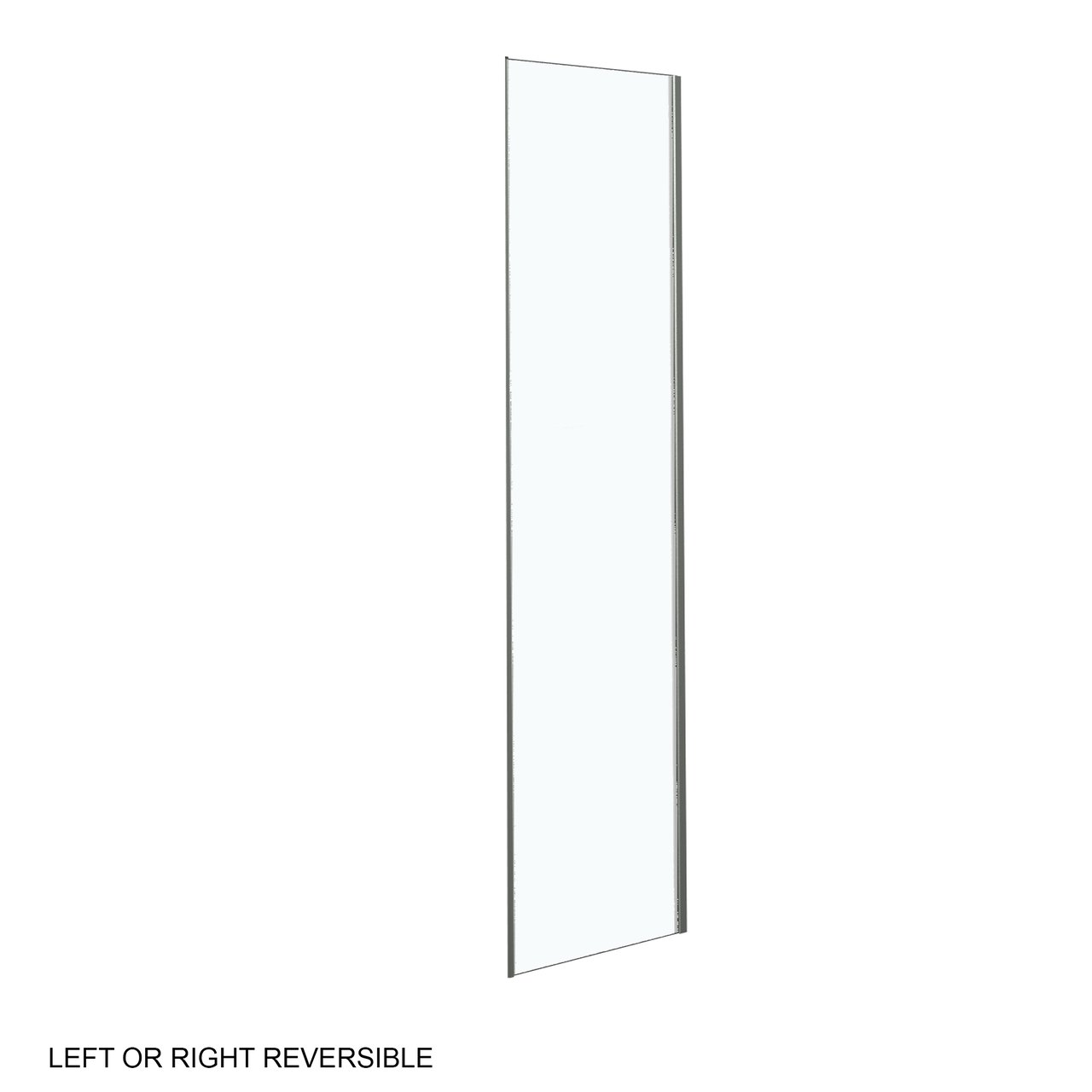 Luca Varess Morano douchecabine met schuifdeur en vaste zijwand 140 x 70 cm helder glas glans chroom profiel - zijpaneel