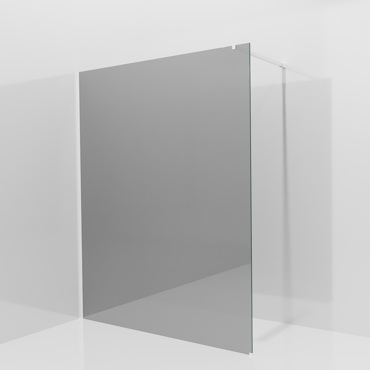 Balmani Modular Walk-In Dusche: 160 x 200 cm, Reflex-Spiegelglas, inklusive Coating, Profil Weiß matt