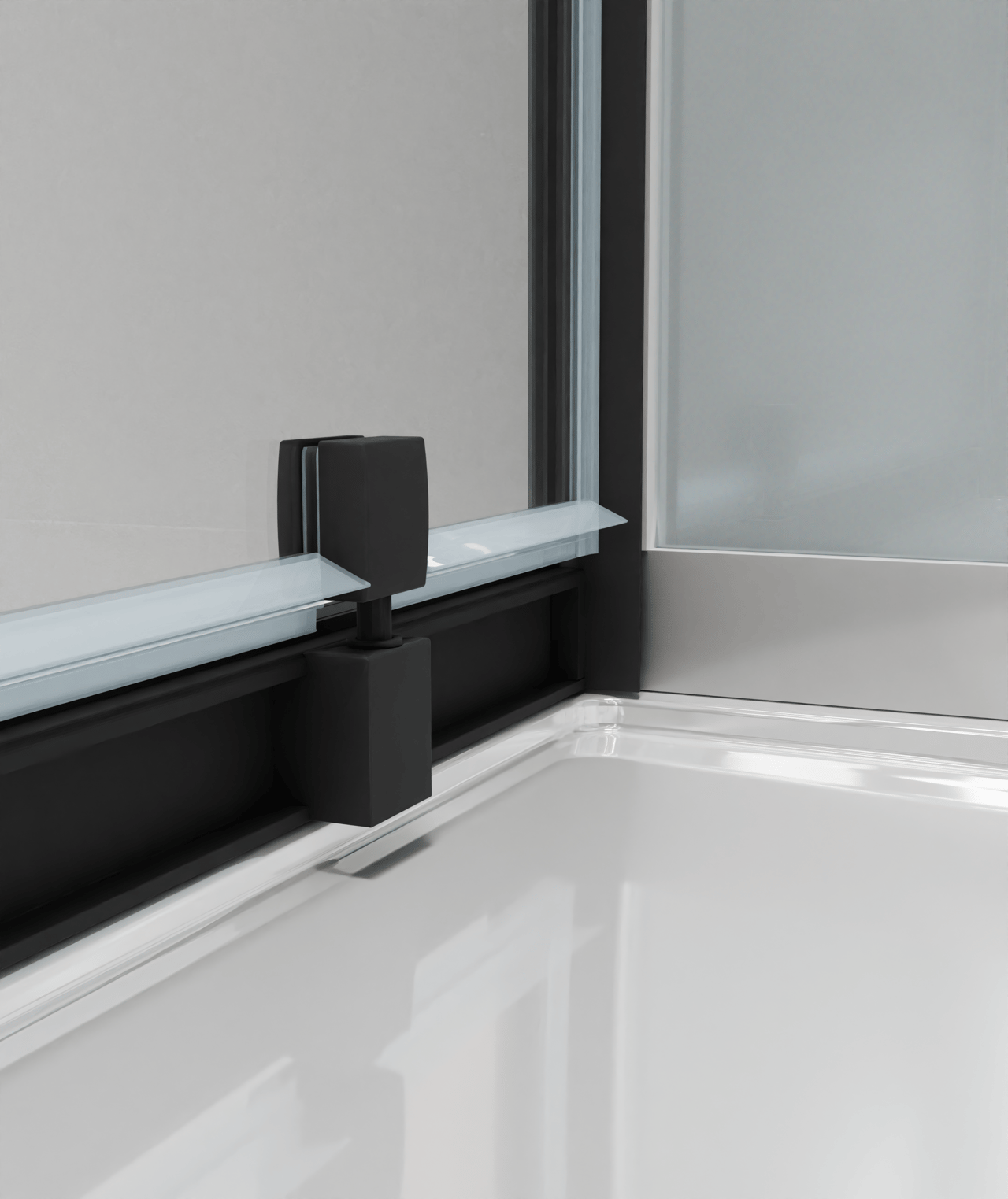 Luca Varess Talan complete douchecabine met draaideuren 90 x 90 cm helder glas mat zwart profiel