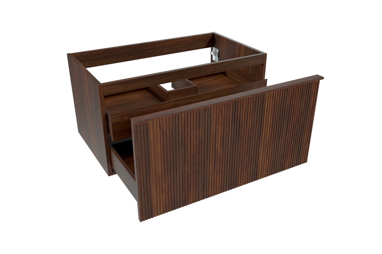 Balmani Forma meuble sous-vasque suspendu 90 x 55 cm noyer Américain 2 tiroirs