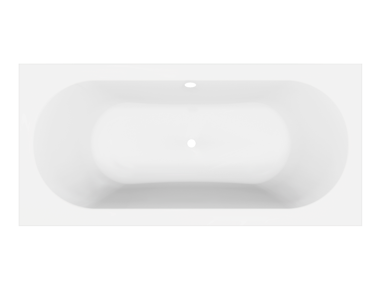 Luca Varess Rosala baignoire encastrable duo 190 x 90 cm acrylique blanc mat