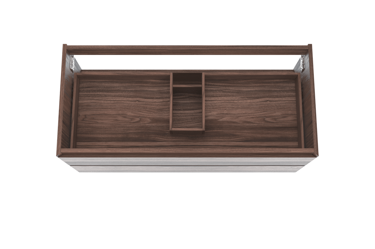 Balmani Mitra zwevende wastafelonderkast 120 x 55 cm fineer notenhout 2 lades