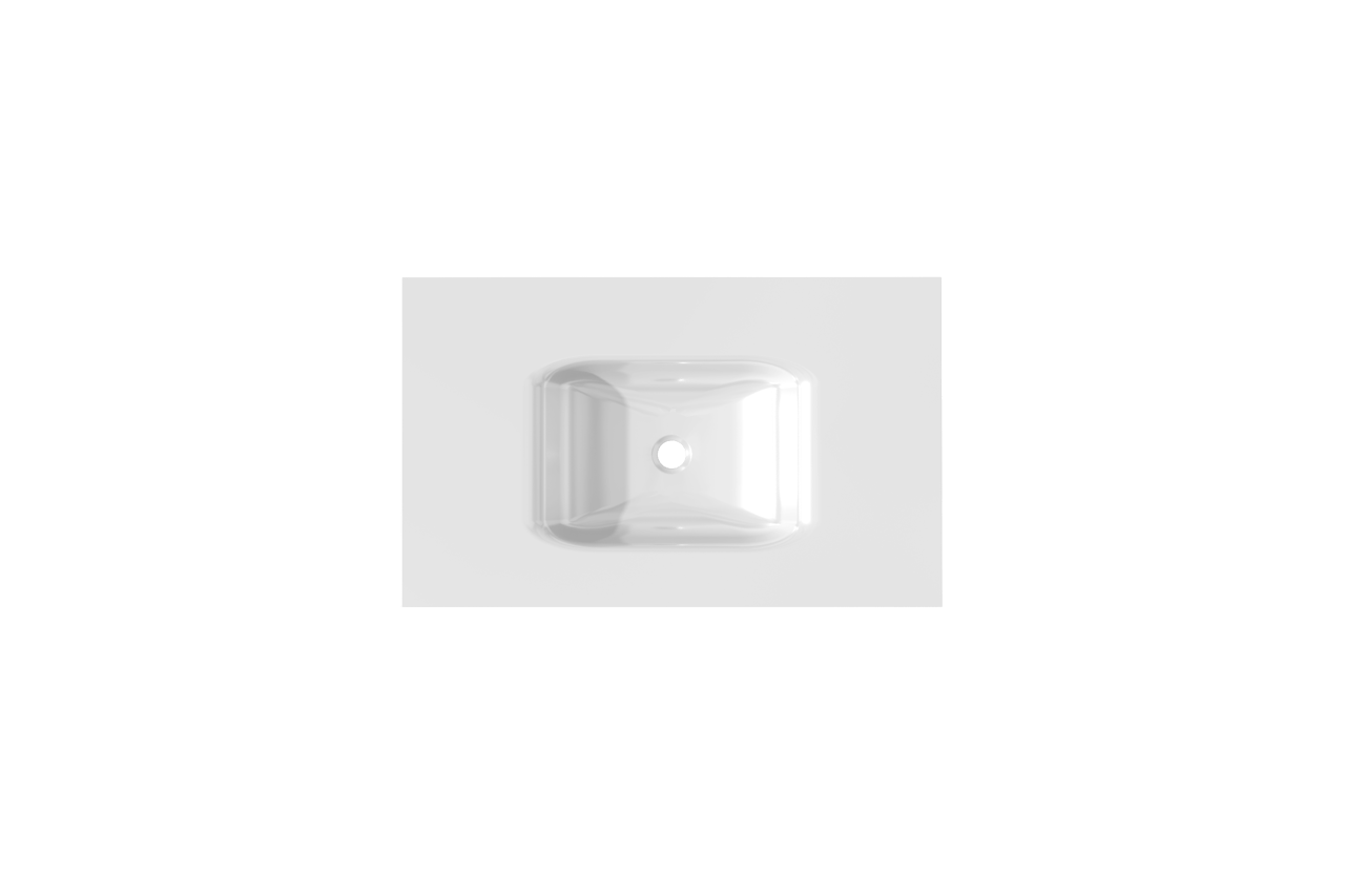 Storke Mara vasque simple marbre composite brillant 85 x 52 cm