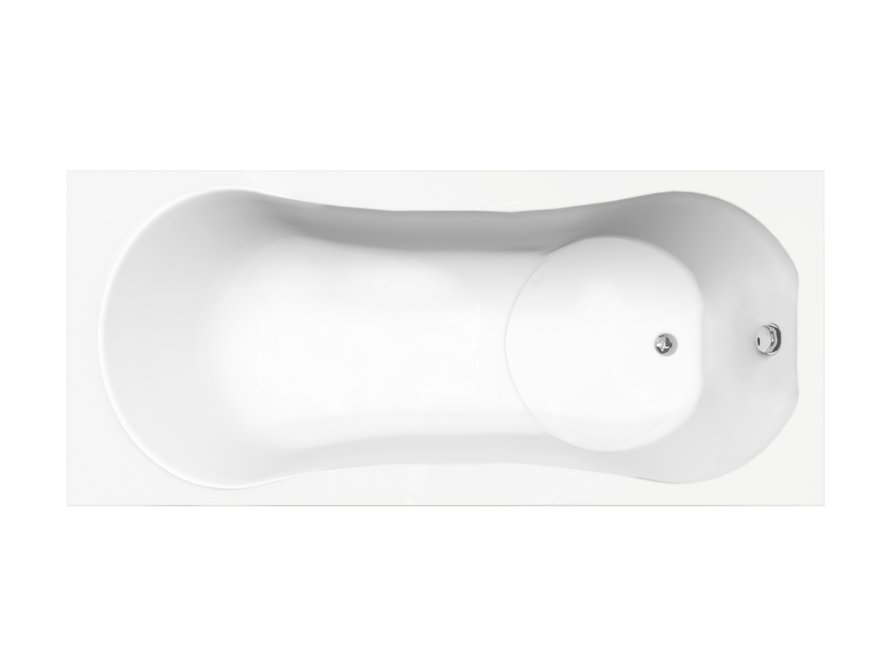 Luca Varess Trasime baignoire encastrable simple 180 x 80 cm acrylique blanc mat