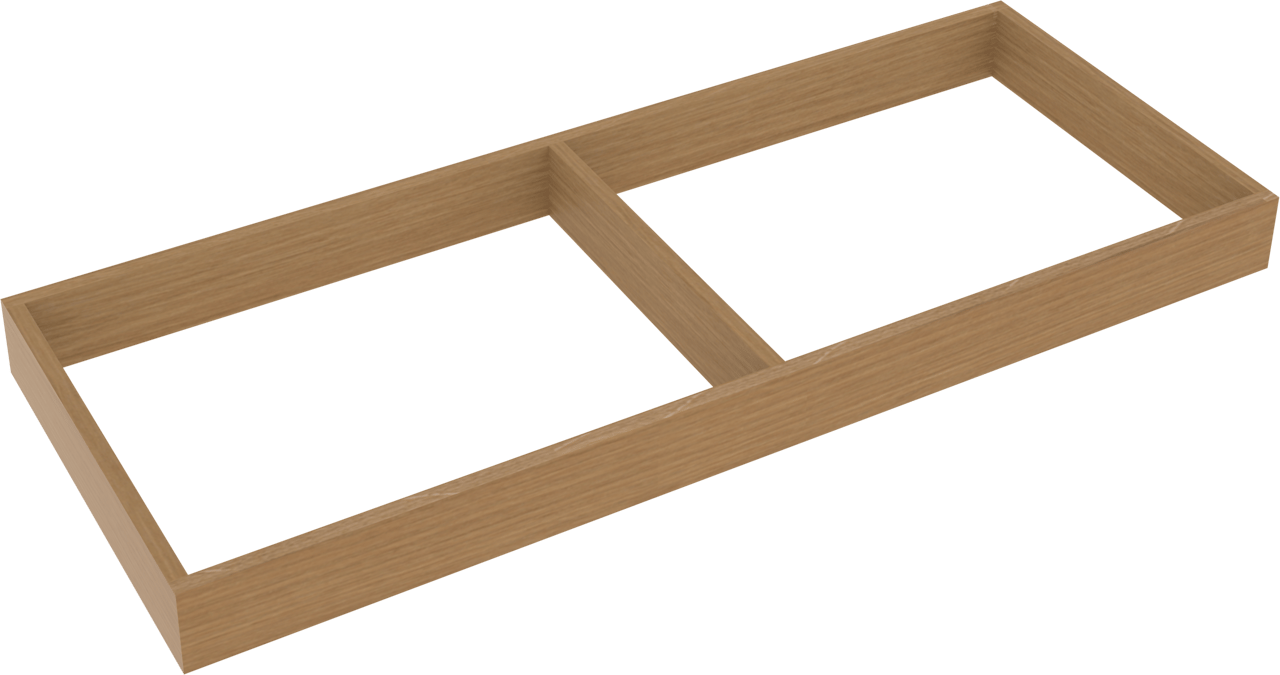 Balmani Legno socle pour meuble sous-lavabo chêne vieilli 135 x 52,5 cm