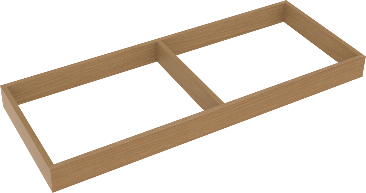 Balmani Legno socle pour meuble sous-lavabo chêne vieilli 135 x 52,5 cm