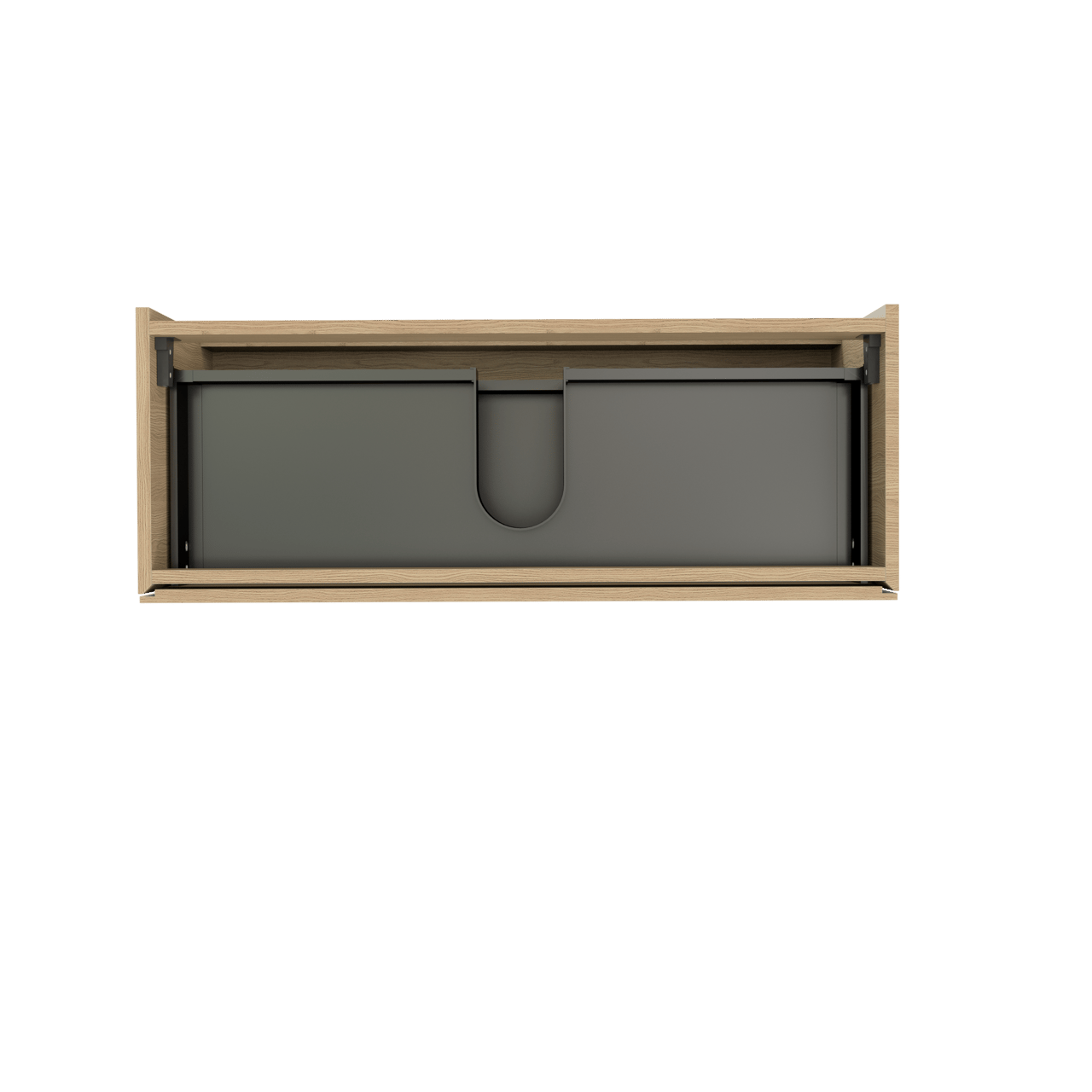 Storke Edge meuble sous-lavabo suspendu 100 x 40 cm chêne naturel 2 tiroirs