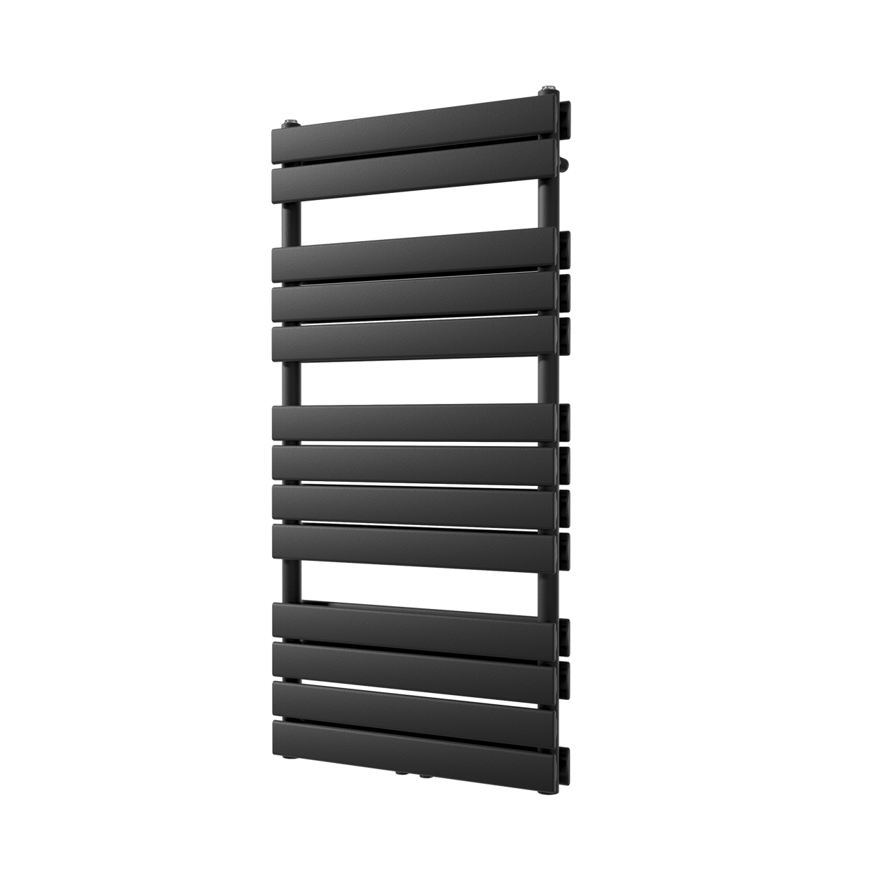 Vipera Vulcan Doppelhandtuchheizkörper: 60 x 123 cm, Zentralheizung, Schwarz matt, Seiten- & Mittelanschluss, 1.317W