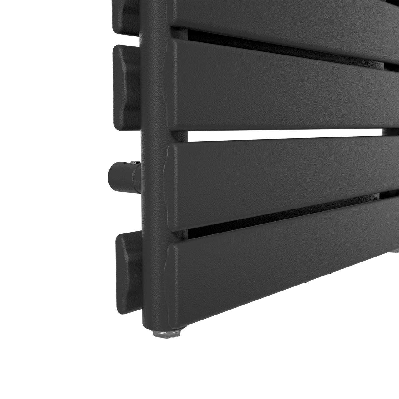 Vipera Vulcan dubbele handdoekradiator 60 x 183,5 cm centrale verwarming mat zwart zij- en middenaansluiting 1.866W