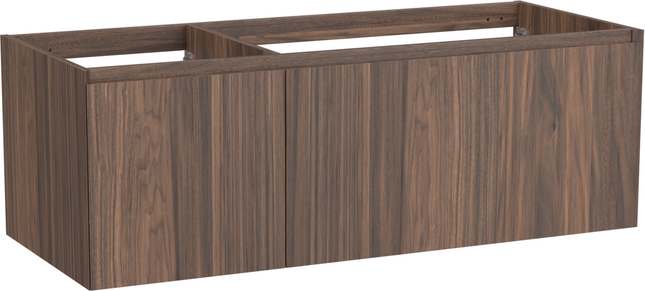 Balmani Idra meuble sous-lavabo suspendu 135 x 55 cm asymétrique droite placage noyer 4 tiroirs