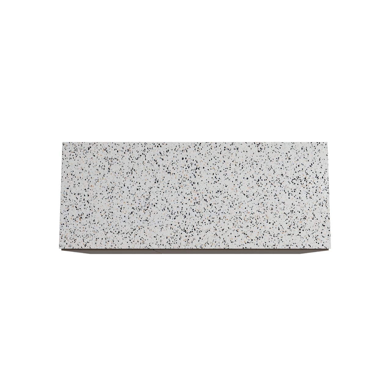 Storke Edge staand badkamermeubel 130 x 52 cm notelaar met Tavola enkel of dubbel tablet in mat wit/zwart terrazzo