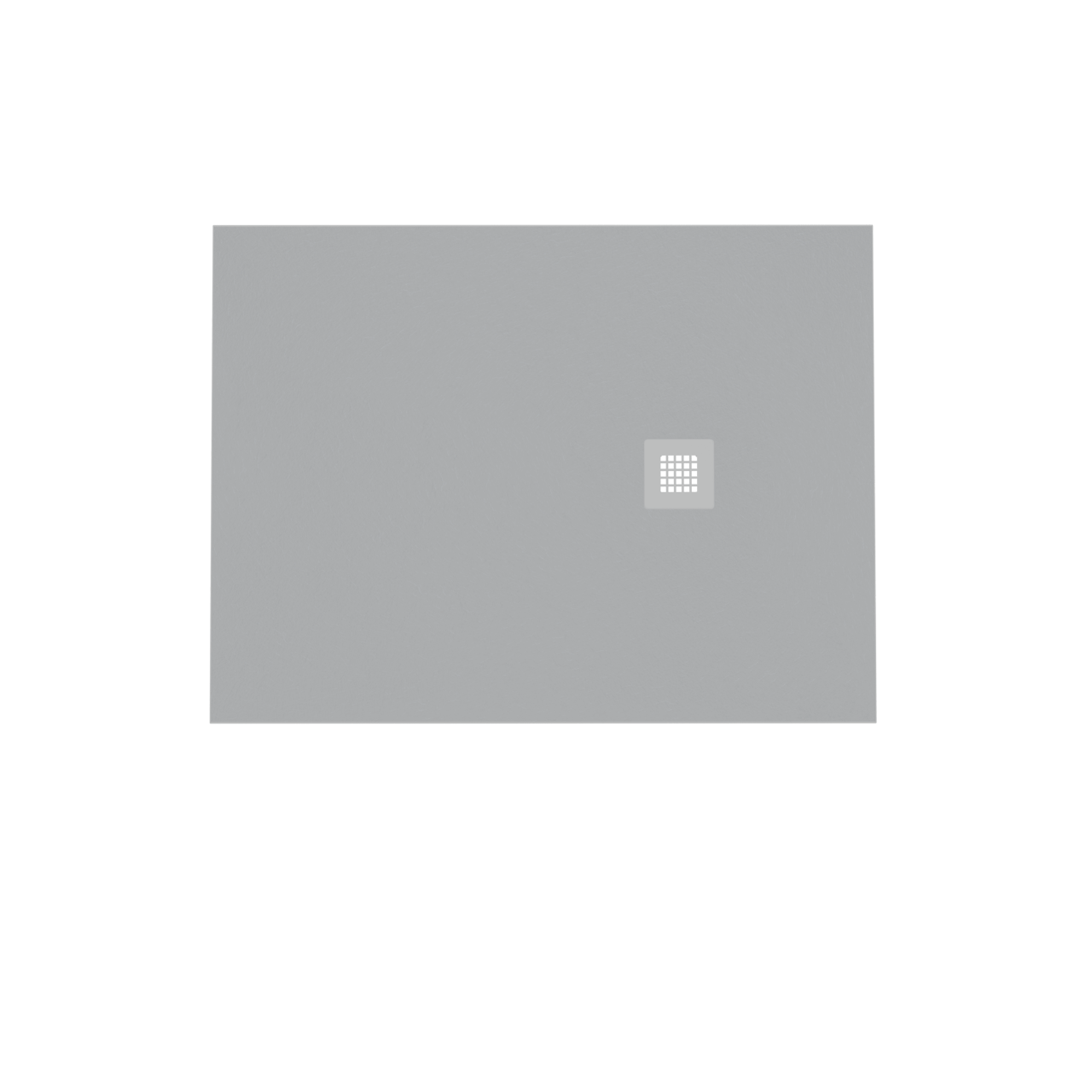 Balmani Vega douchebak 120 x 90 cm composietmarmer lichtgrijs leisteenstructuur