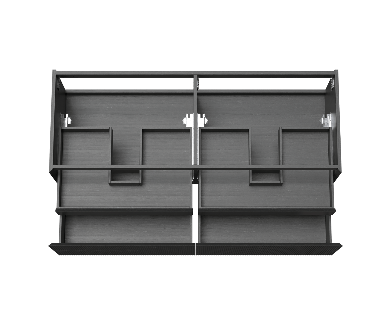 Balmani Fila meuble sous-vasque suspendu 150 x 55 cm placage chêne noir 4 tiroirs