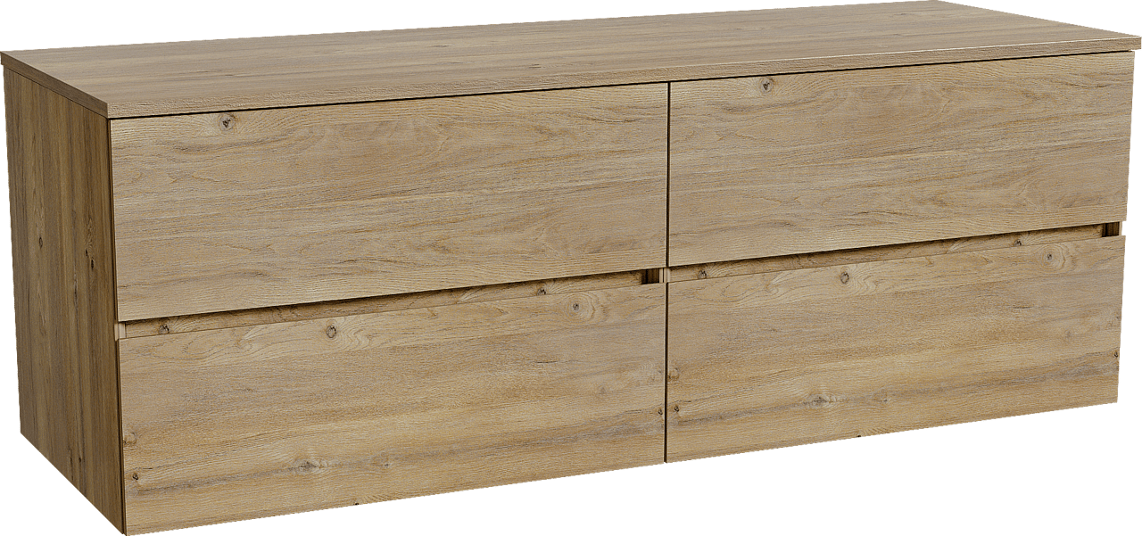 Storke Edge badkamermeubel met Panton wastafelblad voor waskom(men)