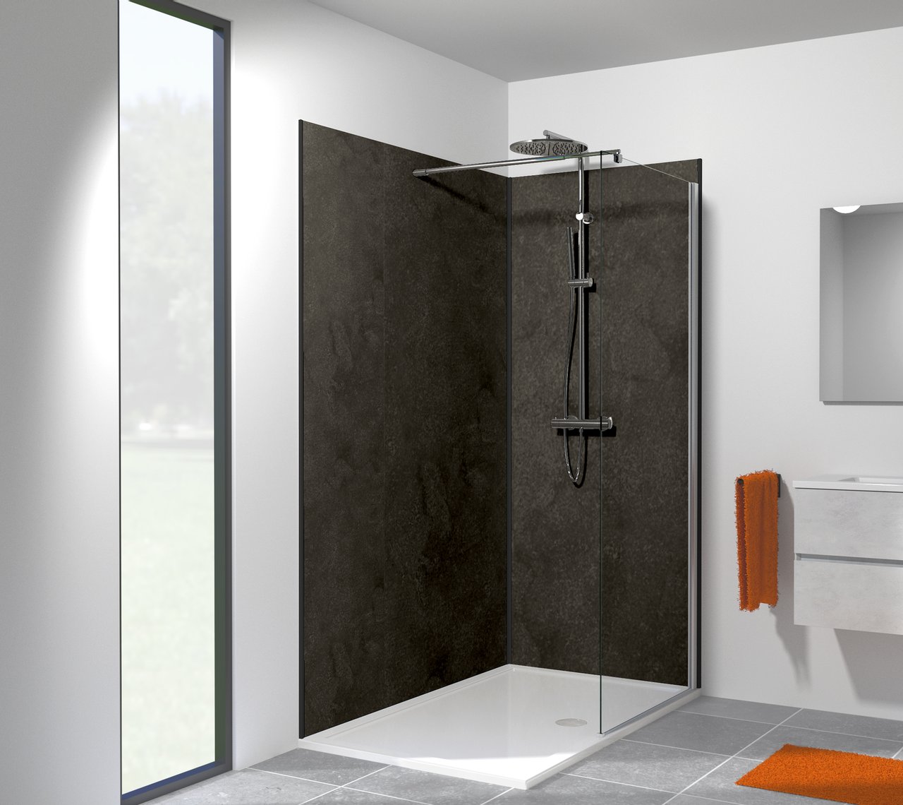 Linie Plato jeu de profilés panneaux muraux 260 cm PVC Montana Mist