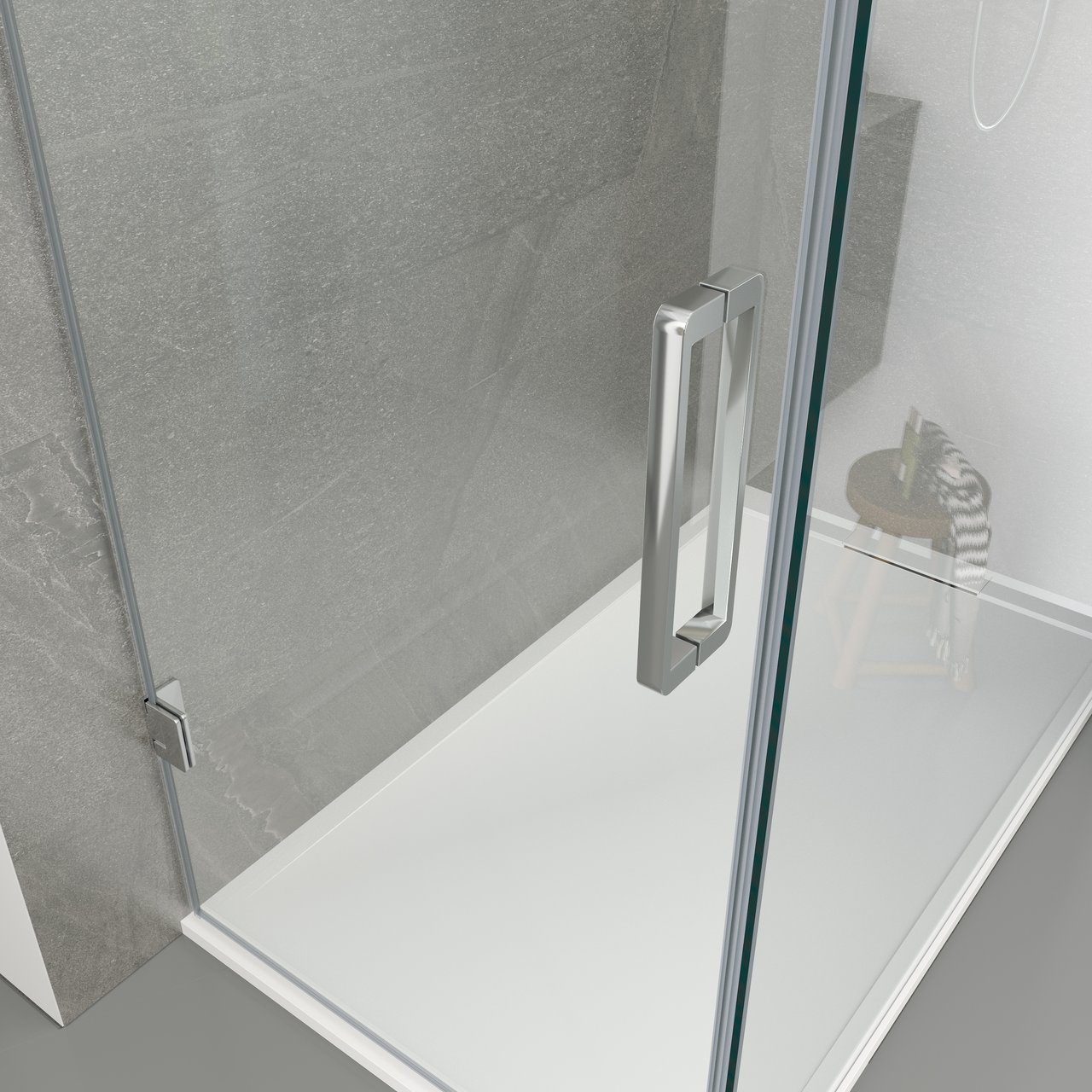 Balmani Modular douchedeur scharnieren en greep chroom