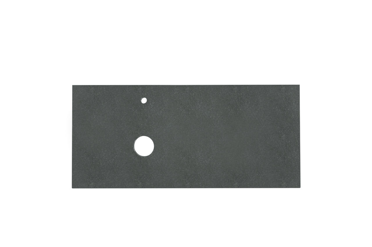 Balmani Rock Waschtischplatte, asymmetrisch links, Granit poliert, 120 x 55 cm