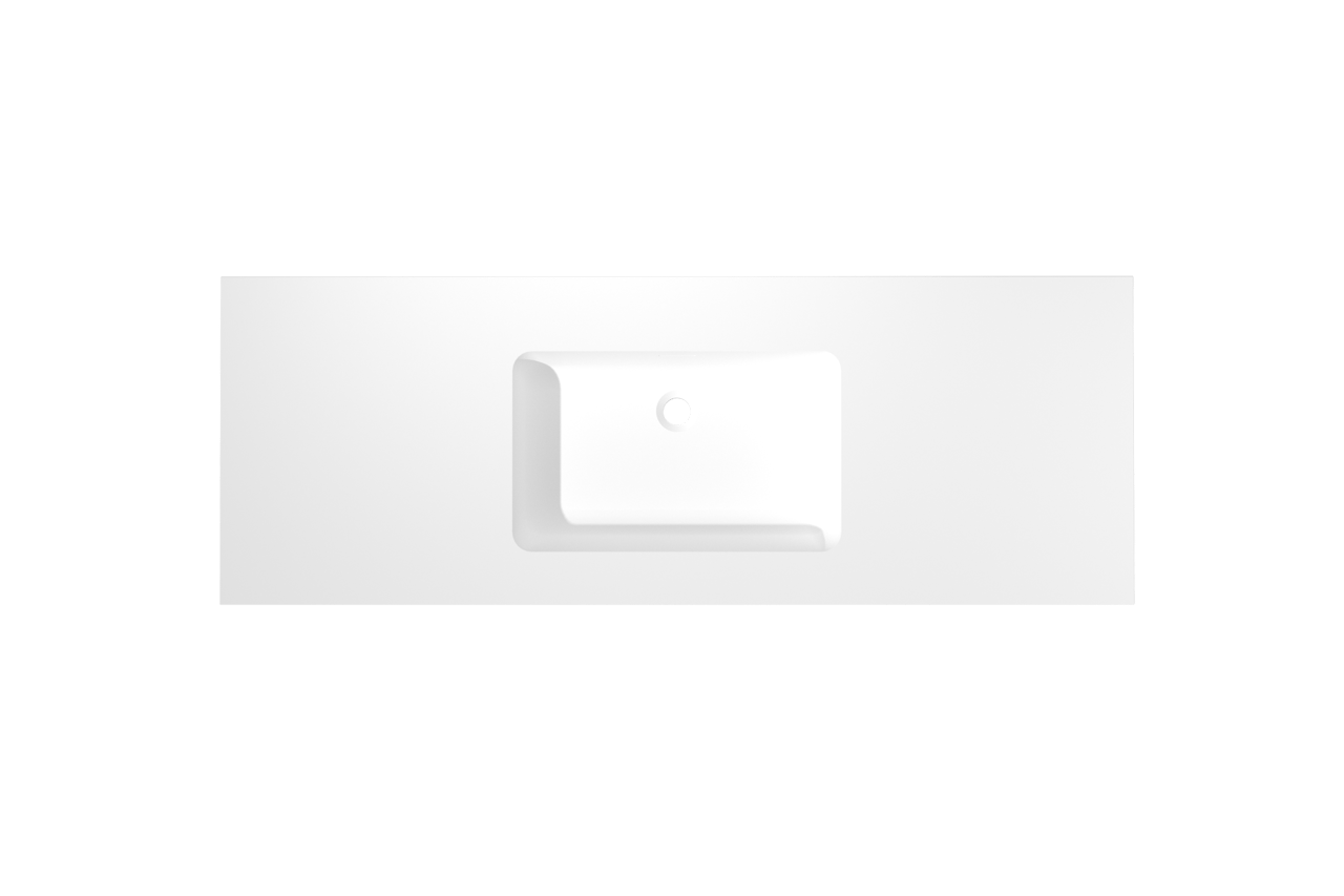 Storke Mata enkele wastafel matte solid surface 145 x 52 cm