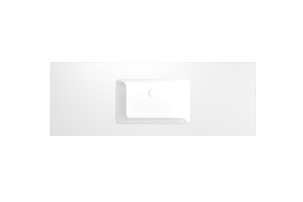 Storke Mata vasque simple solid surface mat 145 x 52 cm