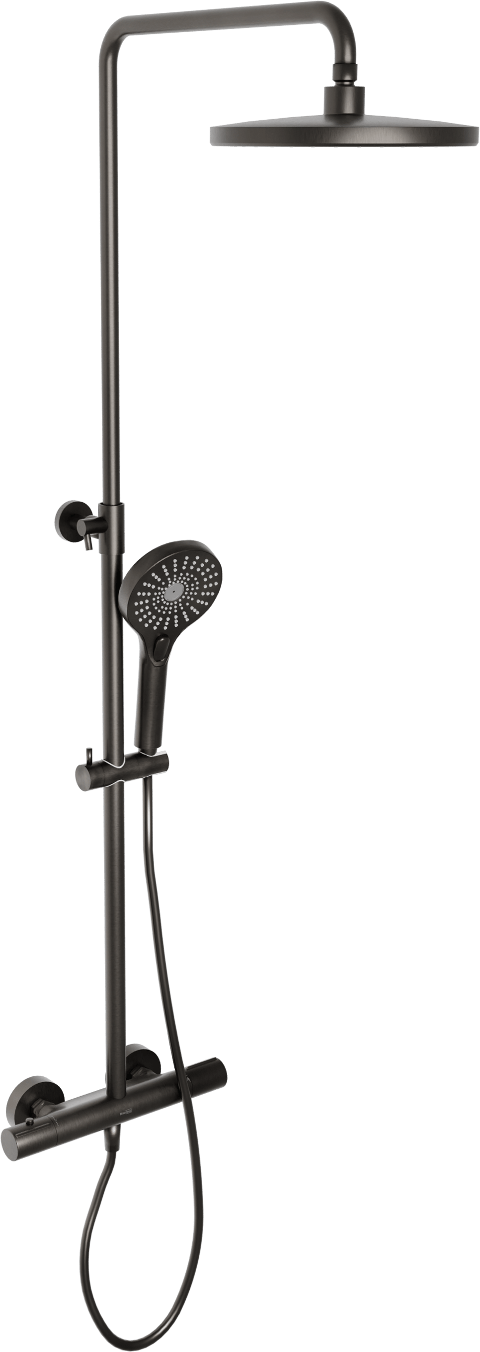 Blaufoss Onos 250 thermostatische kraan regendoucheset Brushed GunMetal