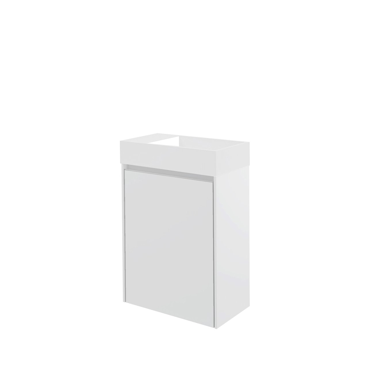 Storke Edge meuble wc suspendu 40 x 22 cm blanc mat avec Fada plan vasque en mat Solid Surface
