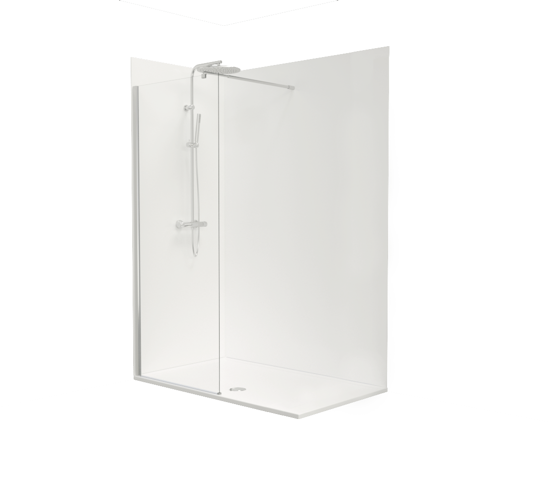 Luca Varess Silk douchewandpaneel 160 x 220 cm acryl mat wit