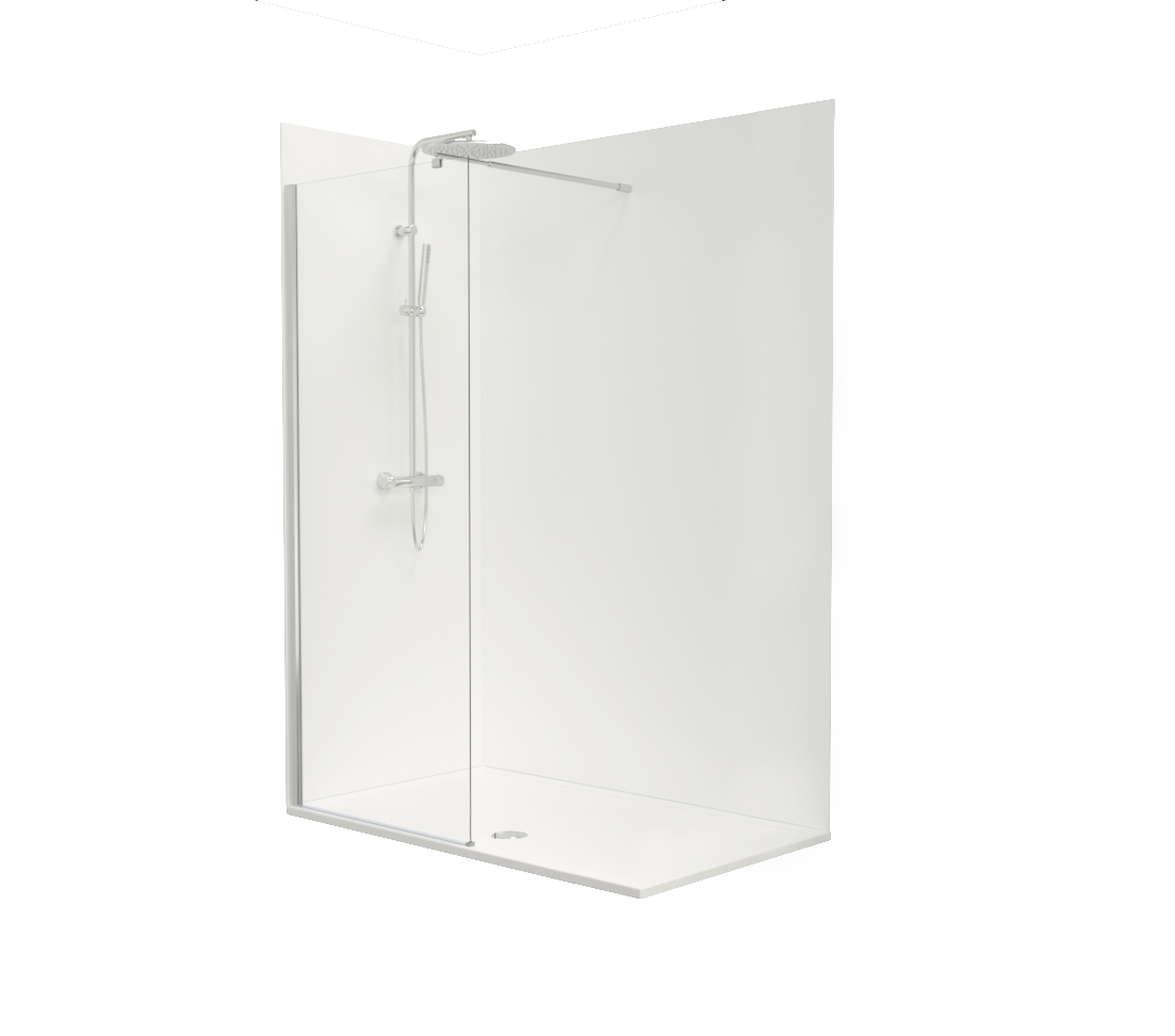 Luca Varess Silk douchewandpaneel 160 x 220 cm acryl mat wit