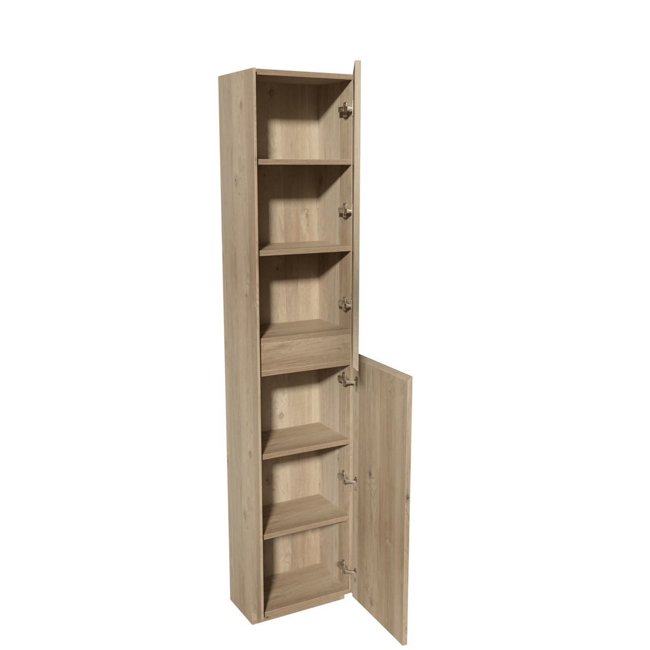 Storke Edge Badhochschrank: Stehend, rechts, Eiche rustikal, 40 x 30 x 200 cm