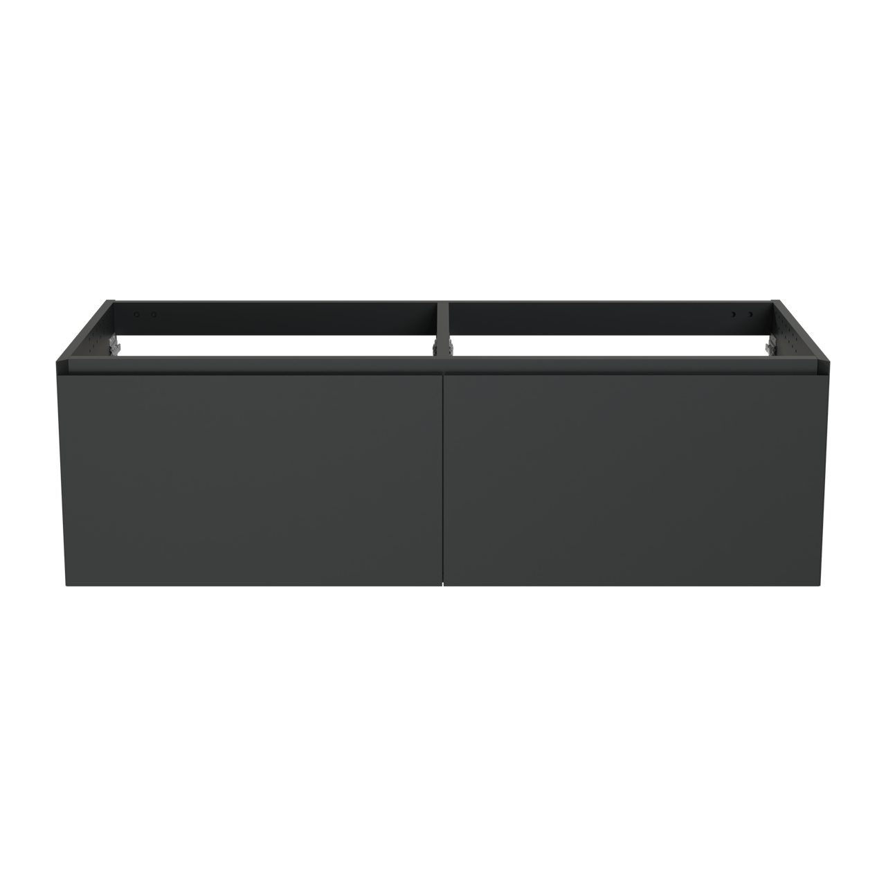 Balmani Idra meuble sous-lavabo suspendu 150 x 55 cm noir mat 4 tiroirs