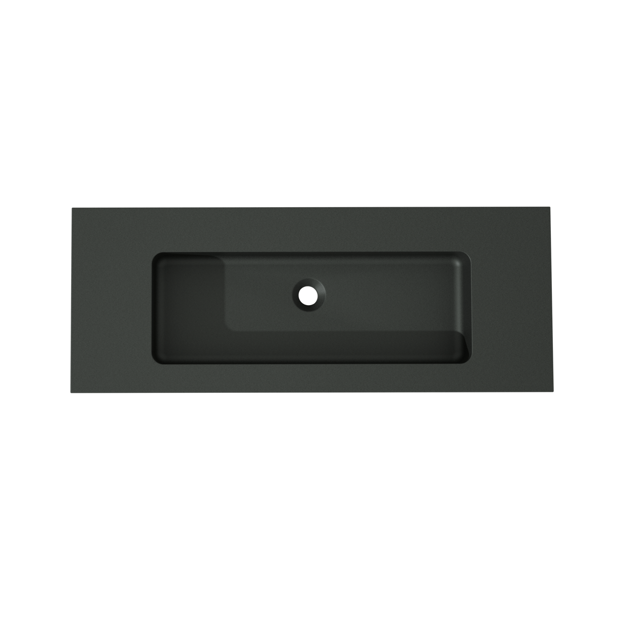 Storke Scuro enkele wastafel mat kwarts 100 x 40 cm