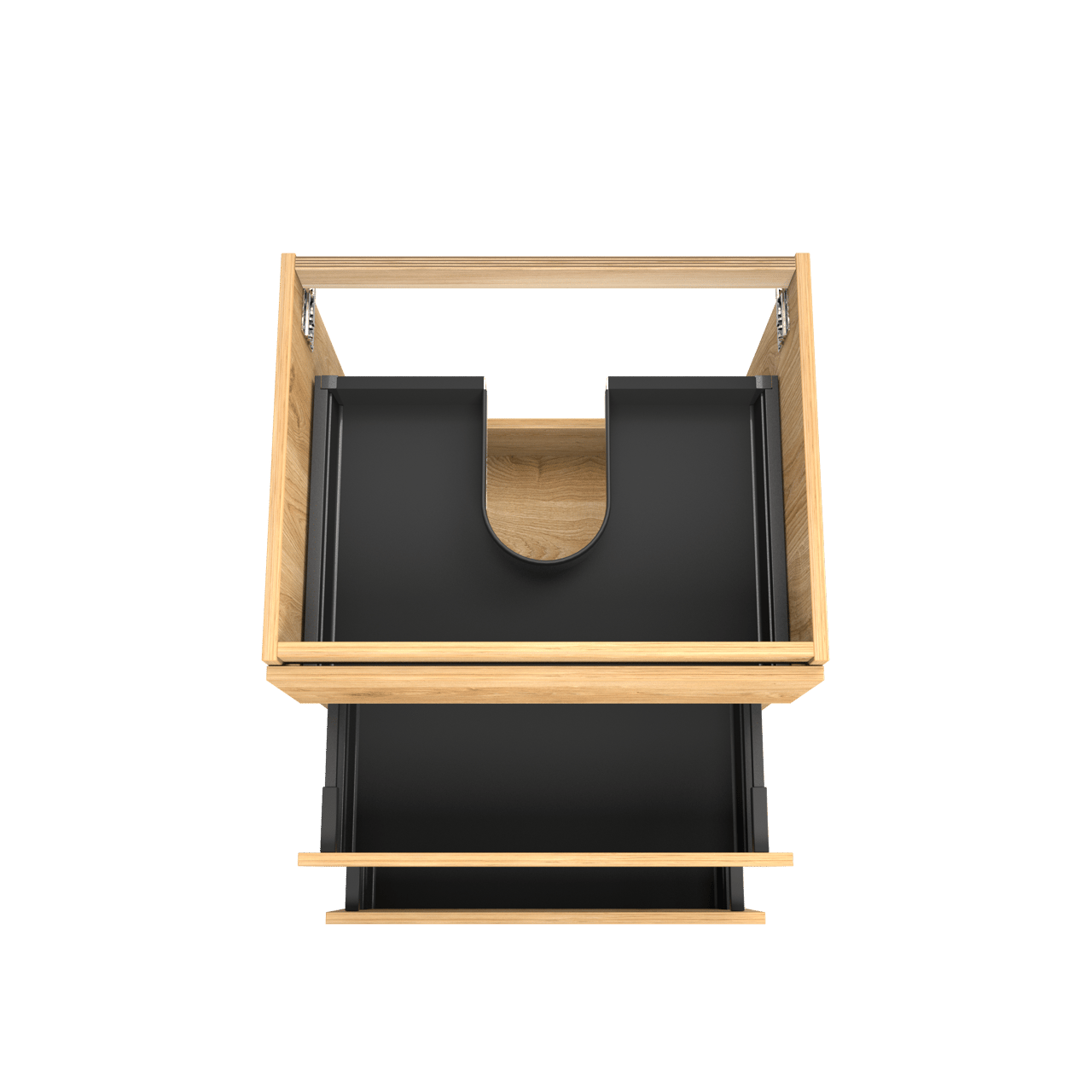 Balmani Lucida stehender Waschbeckenunterschrank: 67,5 x 55 cm, Eiche rustikal, 3 Schubladen