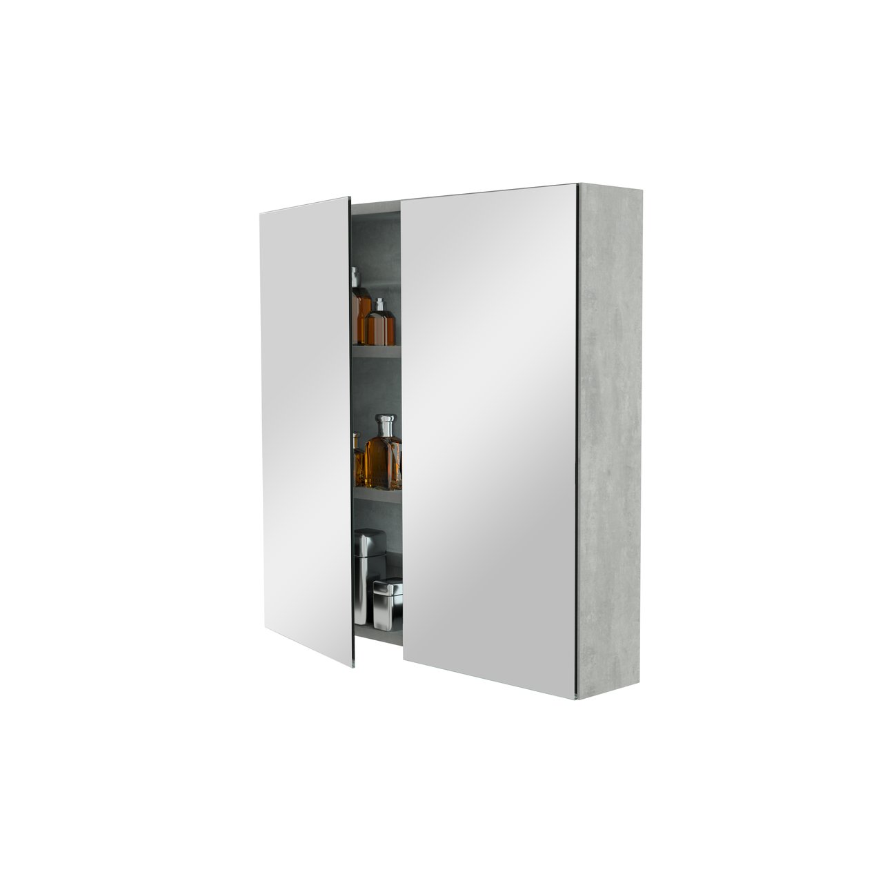 Storke Reflecta spiegelkast 75 x 75 cm beton donkergrijs