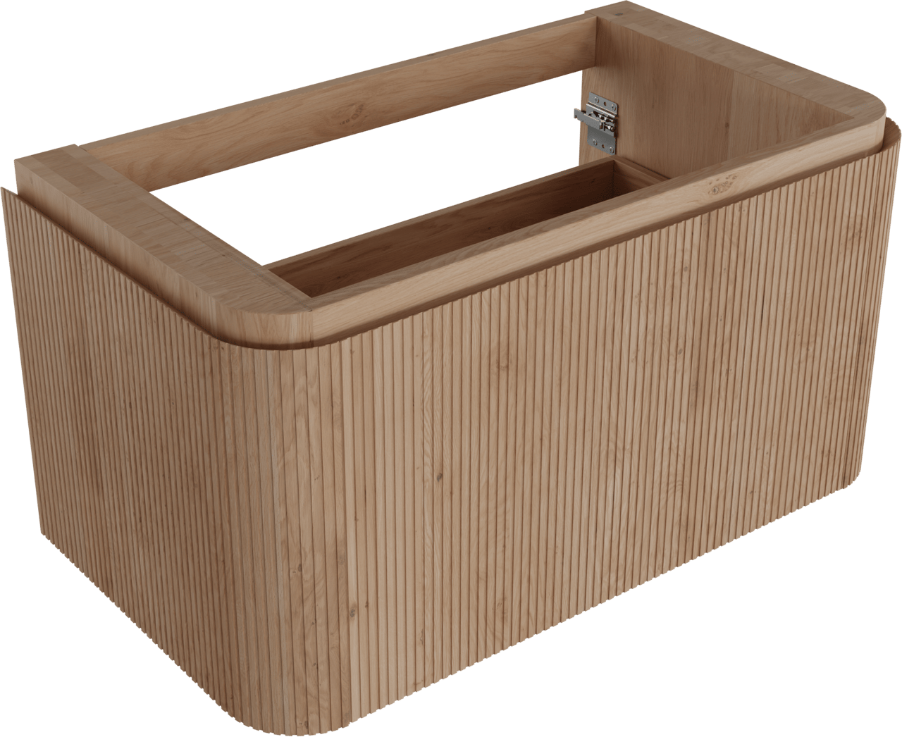 Balmani Moon meuble sous-lavabo suspendu 100 x 55 cm Chêne naturelle 2 tiroirs Nervure sym. vert.