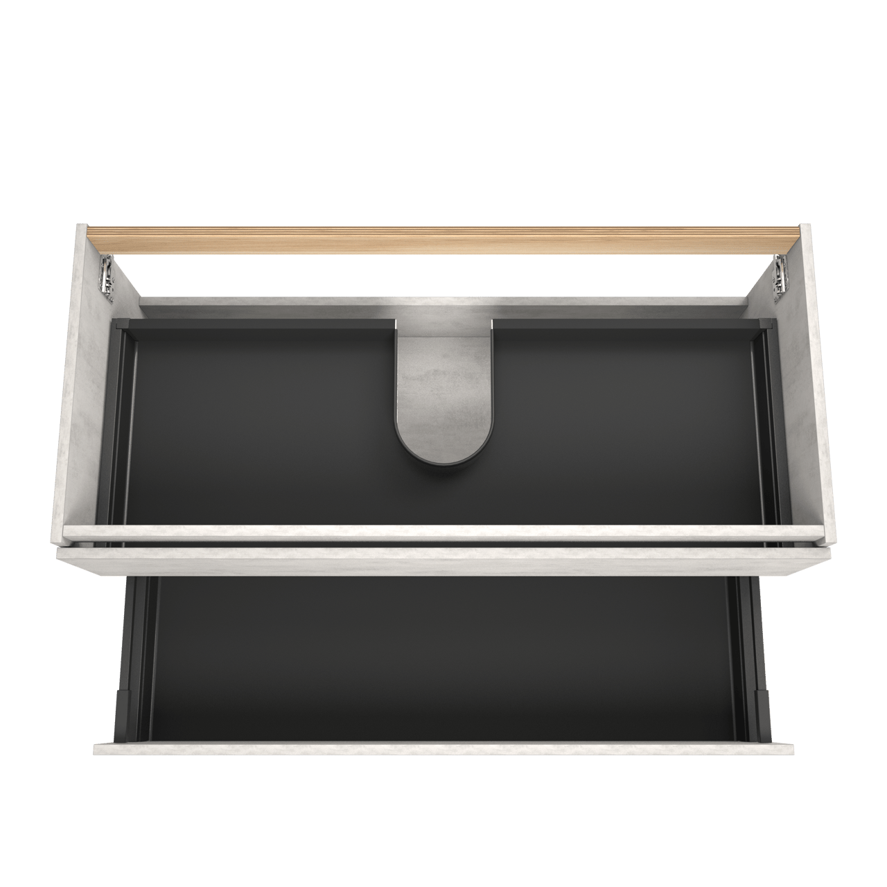 Balmani Lucida zwevende wastafelonderkast 120 x 55 cm beton zilvergrijs 2 lades