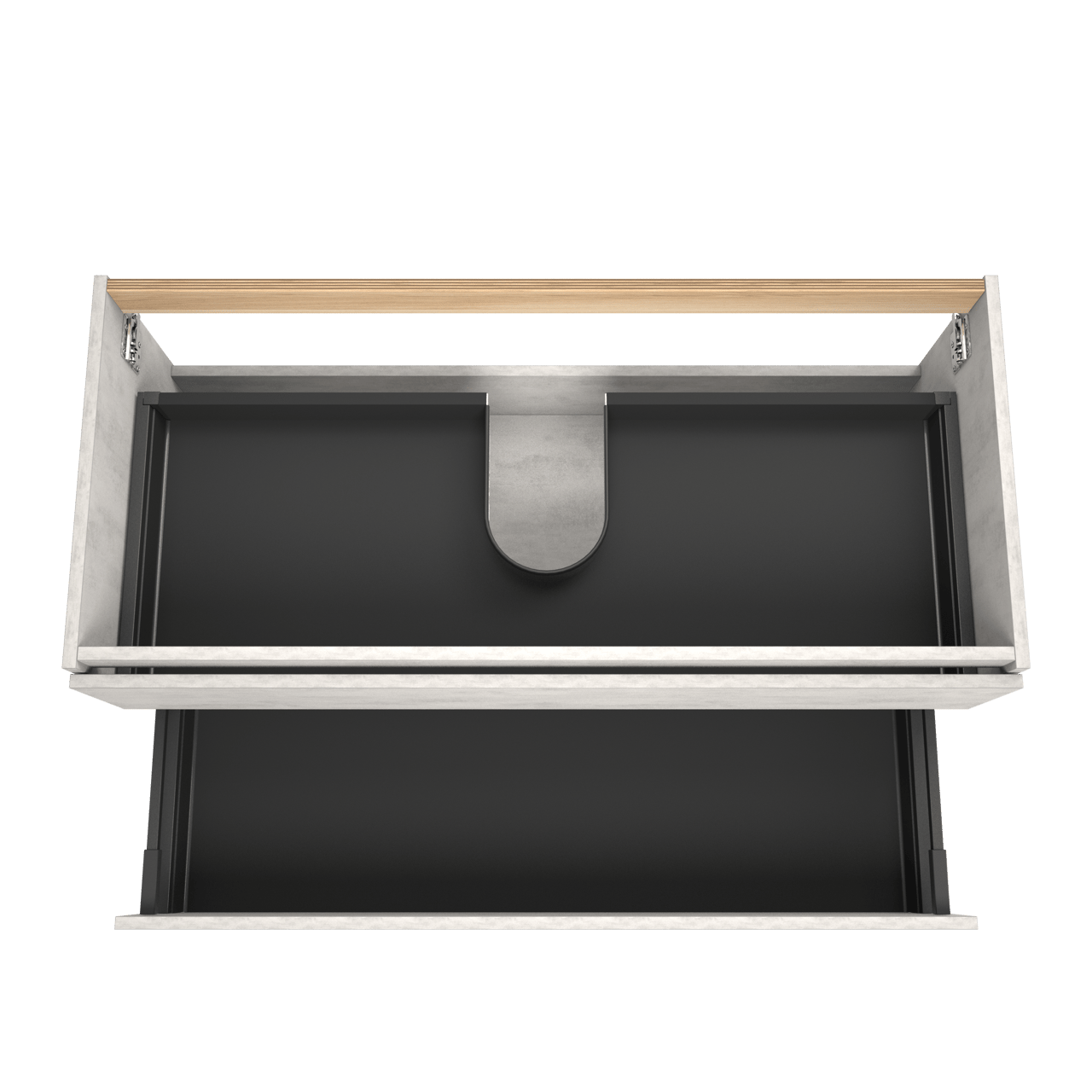 Balmani Lucida meuble sous-lavabo suspendu 120 x 55 cm béton gris argent 2 tiroirs