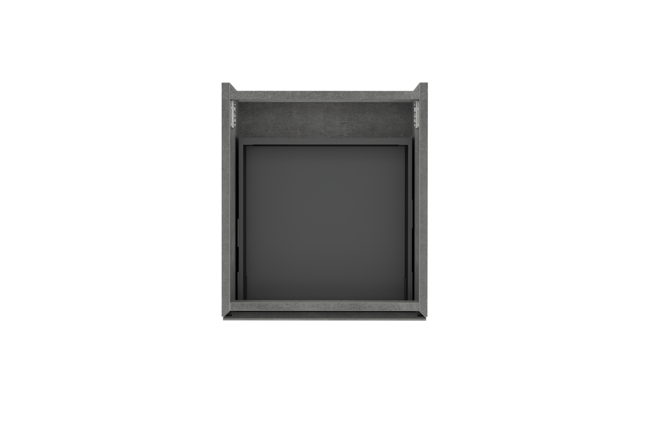Storke Edge hängender Waschbeckenunterschrank: 45 x 52 cm, Beton dunkelgrau, 1 Schublade