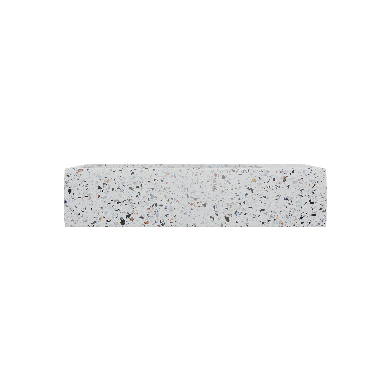 Balmani Mood Handwaschbecken: 45 x 20 cm, Bianco Nero Terrazzo