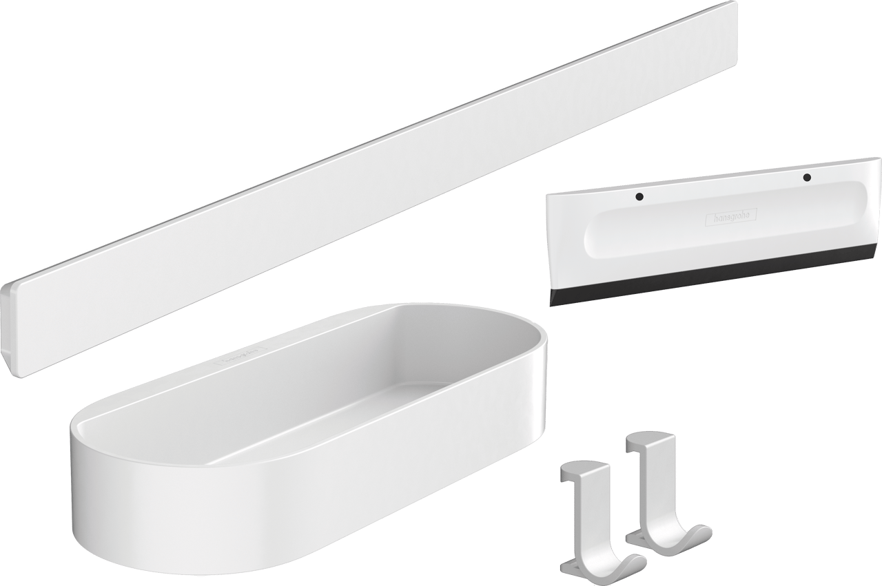 Hansgrohe WallStoris Dusch-Accessoires-Set Weiß Matt