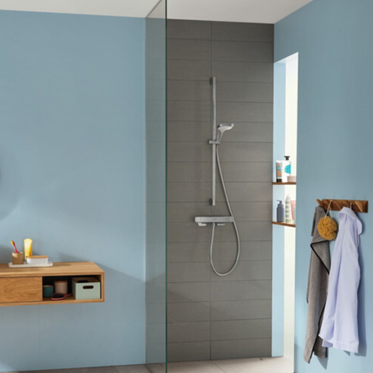 Hansgrohe Croma Select S Brauseset: 65 cm, 3 Strahlarten, Chrom glänzend