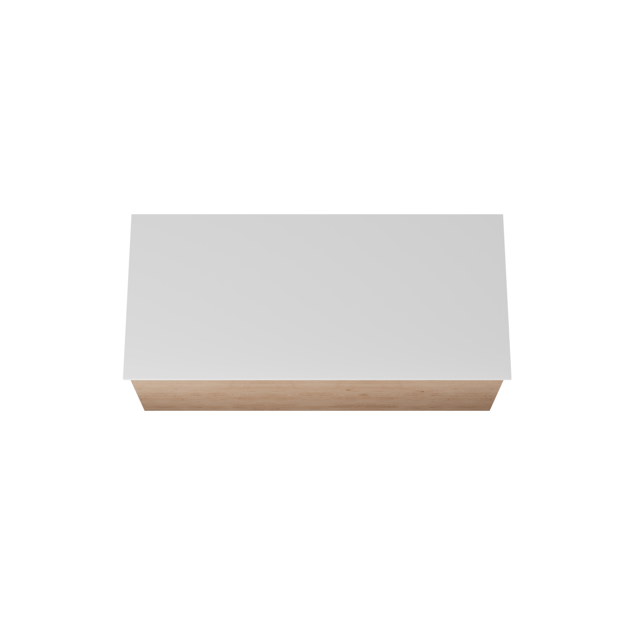 Balmani Forma meuble salle de bains suspendu 120 x 55 cm chêne naturel avec Stretto tablette simple ou double en solid surface blanc mat, Nervure droite symétrique horizontale