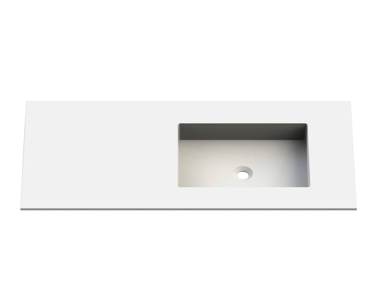 Balmani Tablo Stretto Waschtisch, rechts, Solid Surface matt, 120 x 55 cm