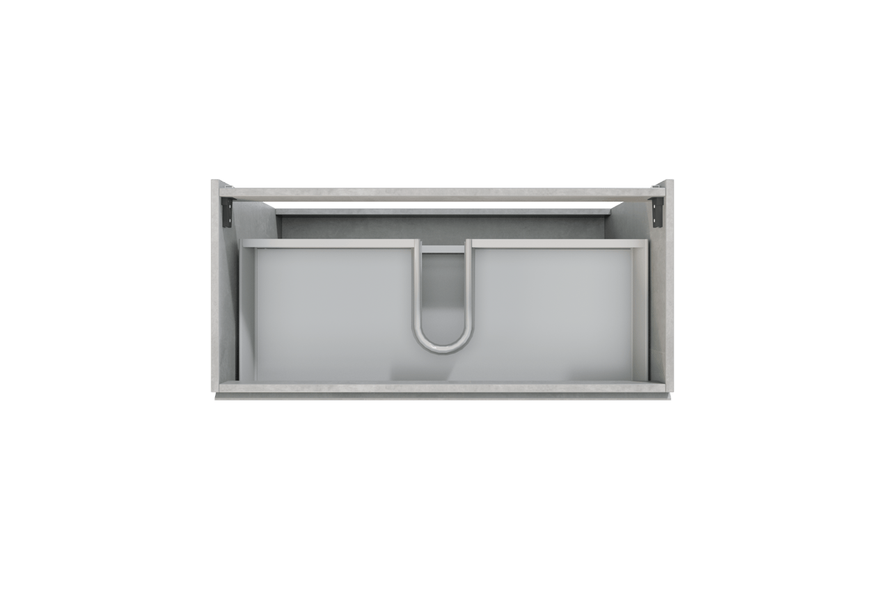 Storke Delta cabinet 3 dr 100x85x48cm 1U concrete grey