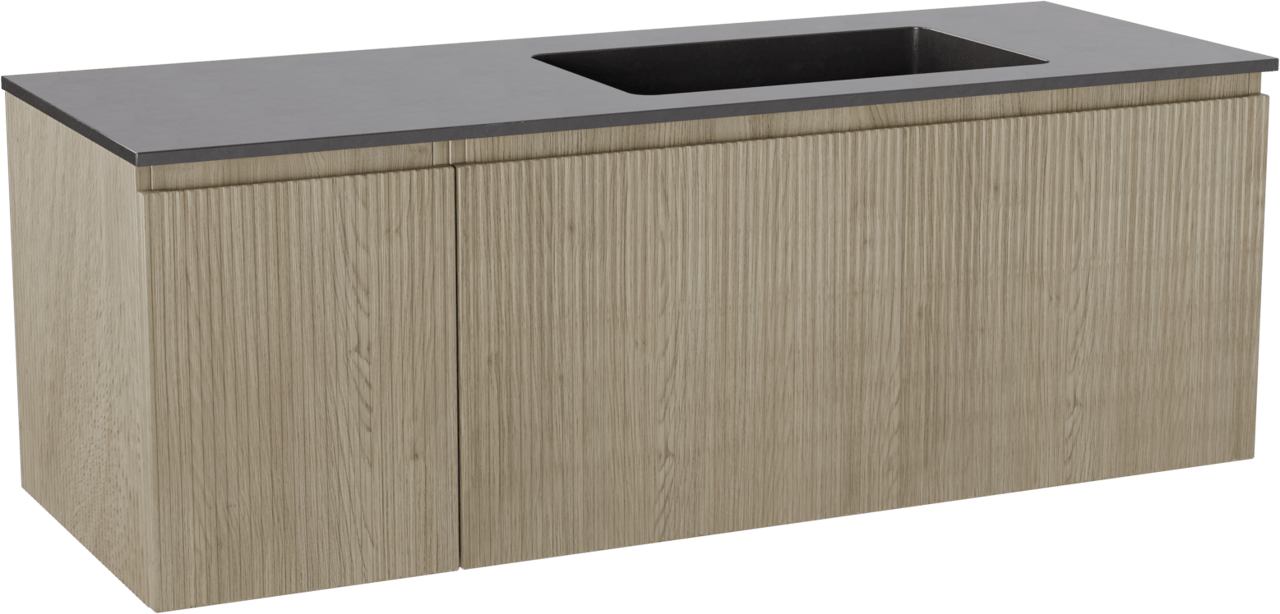 Storke Ribs meuble salle de bains avec lavabo Scuro