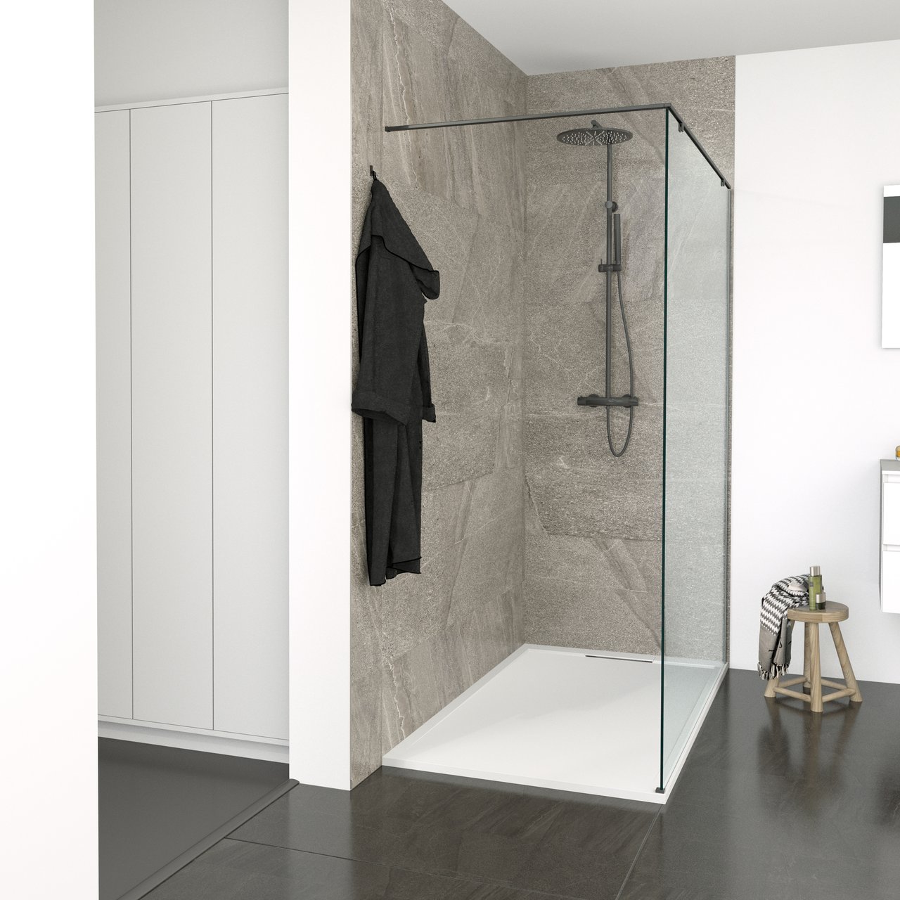 Balmani BMSS Crest stabilisatiestang rechts 152x102cm mat zwart