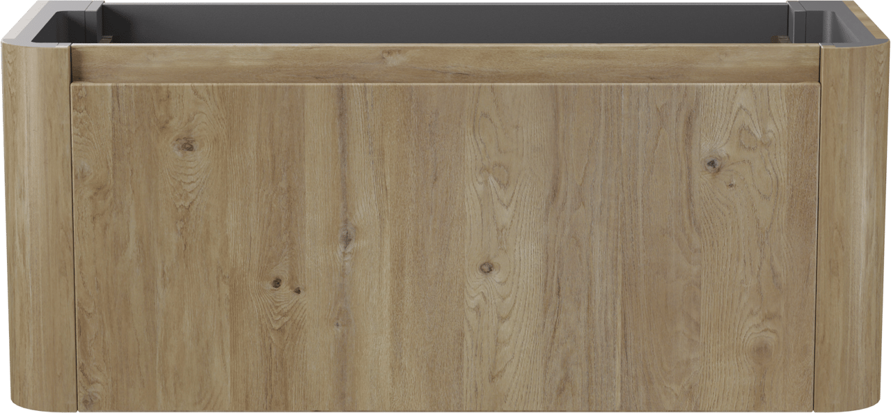 Storke Soft zwevende wastafelonderkast 120 x 46 cm Ruwe eik 2 lades