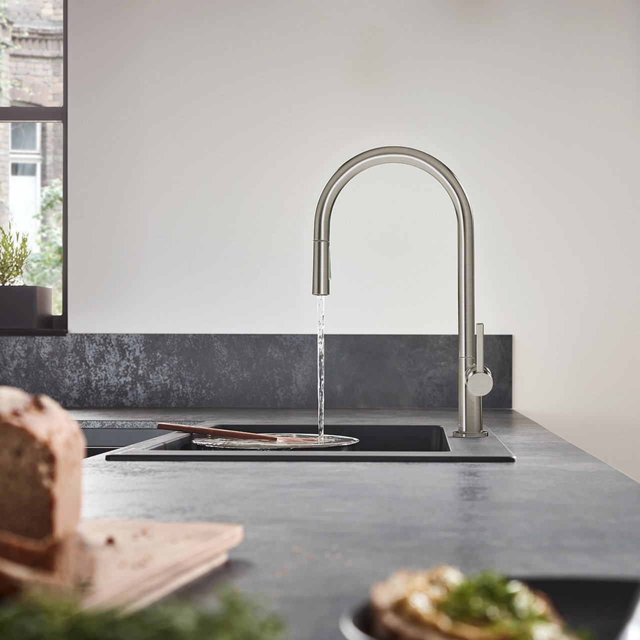 Hansgrohe Talis M54 210 2jet robinet de cuisine avec douchette extractible rvs look