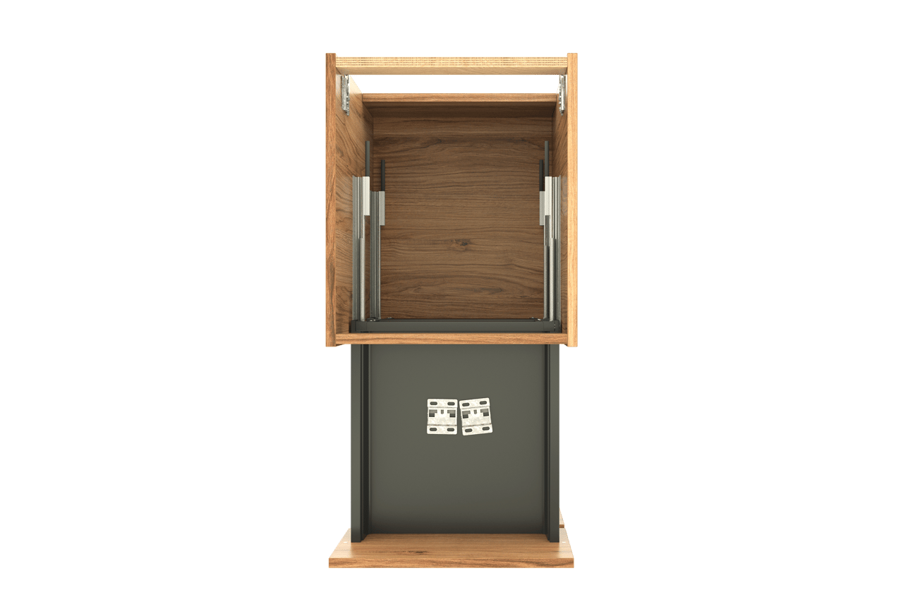 Balmani Lucida hängender Waschbeckenunterschrank: 45 x 55 cm, Teak, 2 Schubladen