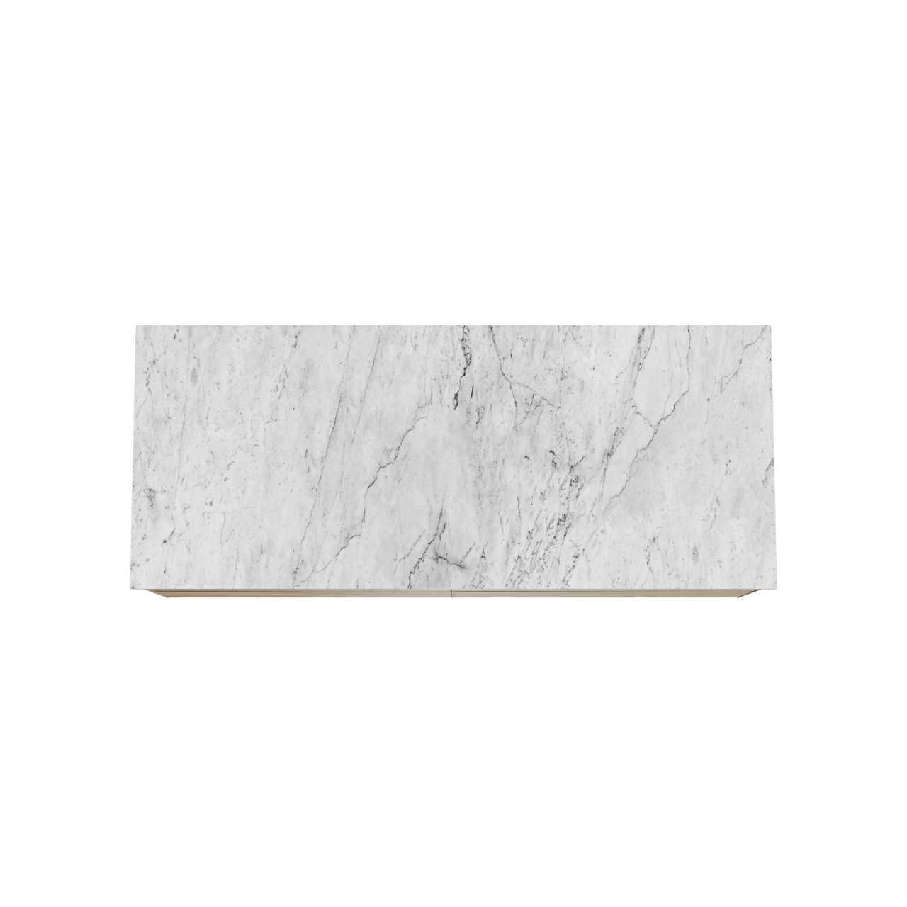 Balmani Mitra zwevend badkamermeubel 135 x 55 cm ruwe eik met Stretto enkel of dubbel tablet in marmer carrara