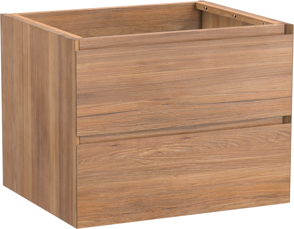 Balmani Mitra zwevende wastafelonderkast 67,5 x 55 cm teak 2 lades